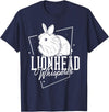 Lionhead Rabbit Gift Bunny Funny T-Shirt in Navy Blue