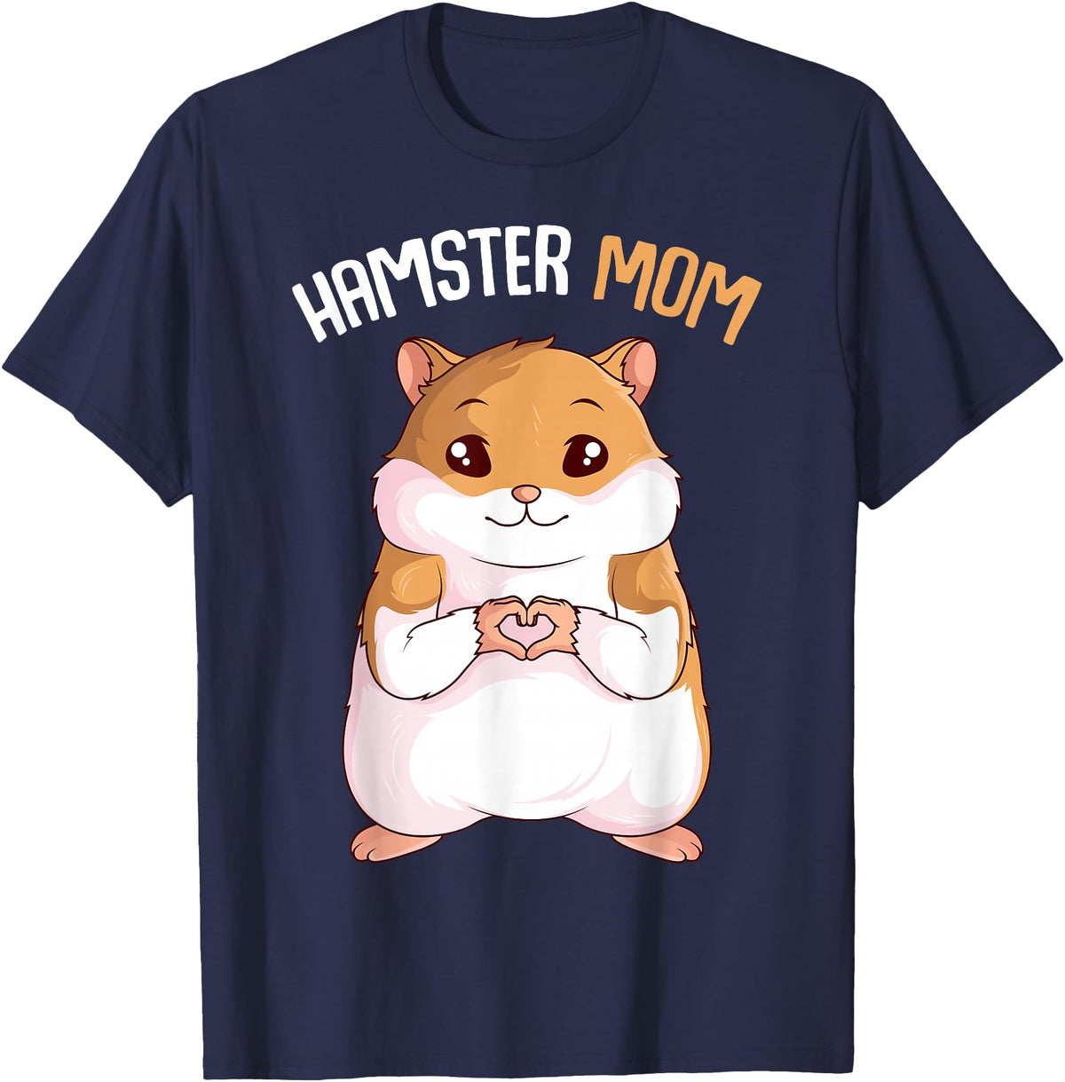Women's Hamster Mom Hammy Girls T-Shirt - Navy Blue