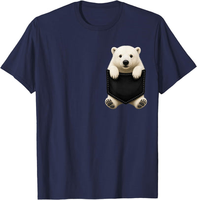 Polar Bear Lover Cute Pocket T-Shirt