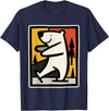 Utschki Bratschki Ice Bear Ice Skating Cartoon Graphic T-Shirt - Navy Blue