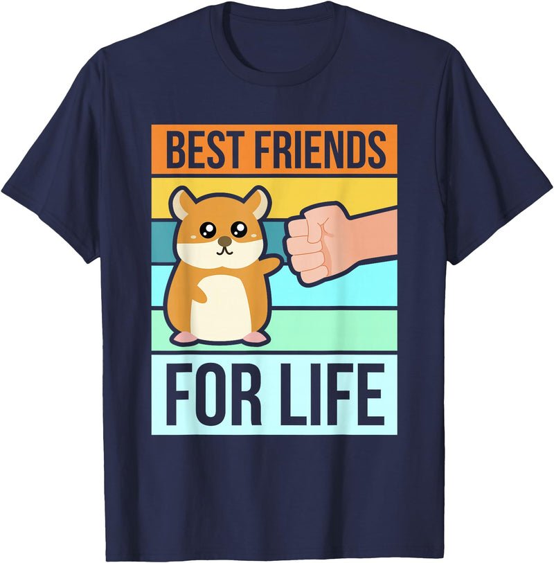 Funny Cute Hamster Gifts Face T-Shirt Best Friends T-Shirt - Navy Blue