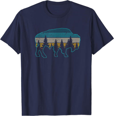 Cow Bison American Buffalo Vintage National Park Souvenir T-Shirt