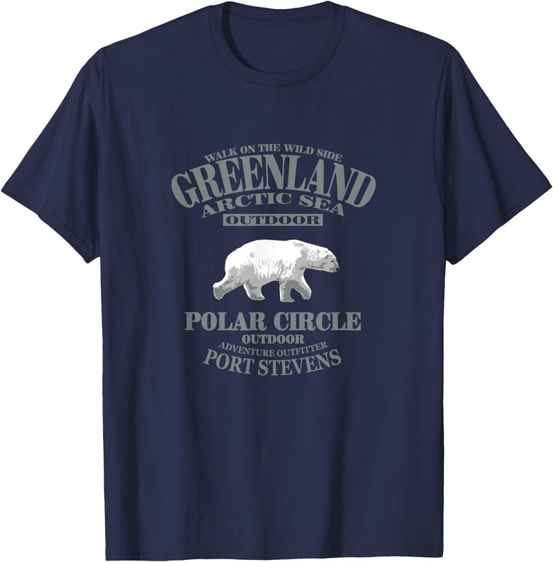 Port Stevens P.S.75 Design Greenland Polar Bear T-Shirt - Navy Blue