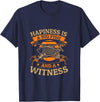 Happiness is a big fish and a witness T-Shirt - Navy Blue