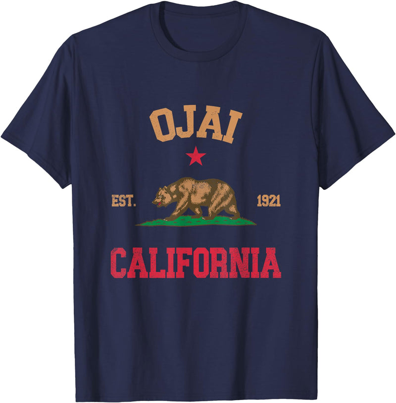 Ojai California CA Designs Ojai California T-Shirt - Navy Blue