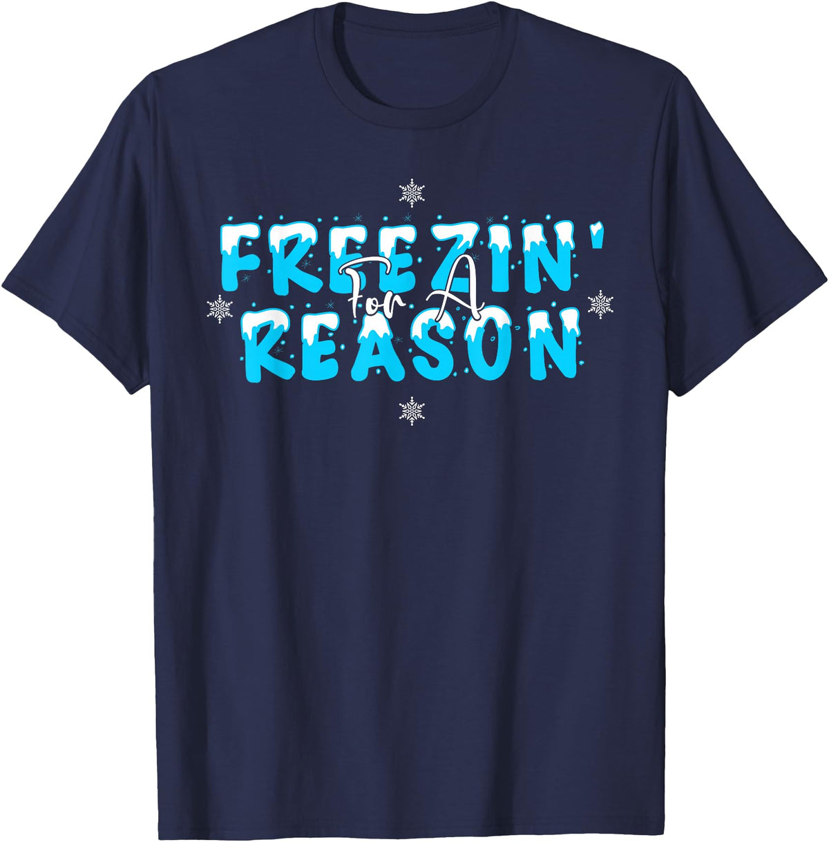 Polar Bear Plunge Ice Swimming Co Polar Bear Plunge 2022 Costume Ice Swimming Freezin Reason T-Shirt - Navy Blue