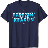 Polar Bear Plunge Ice Swimming Co Polar Bear Plunge 2022 Costume Ice Swimming Freezin Reason T-Shirt - Navy Blue