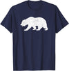 CALIFORNIA REPUBLIC GRIZZLY BEAR APPAREL California Grizzly Bear State Flag CALI Republic Silhouette T-Shirt - Navy Blue