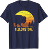 Yellowstone National Park Bison Clothing Co Yellowstone National Park Wyoming Buffalo Bison T-Shirt - Navy Blue