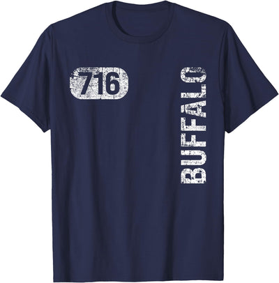 Cow Buffalo New York 716 Area Code Vintage Retro T-Shirt