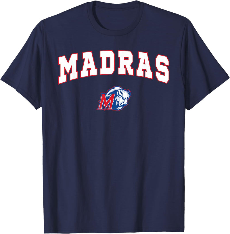 Official High School Fan Gear Madras High School White Buffalo T-Shirt - Navy Blue