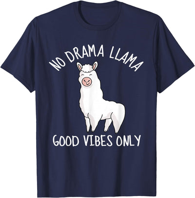 Llama Lama Llma Lamma No Drama Items Supplies Llama Love Good Vibes School Girls Kids Women Teens Gift T-Shirt