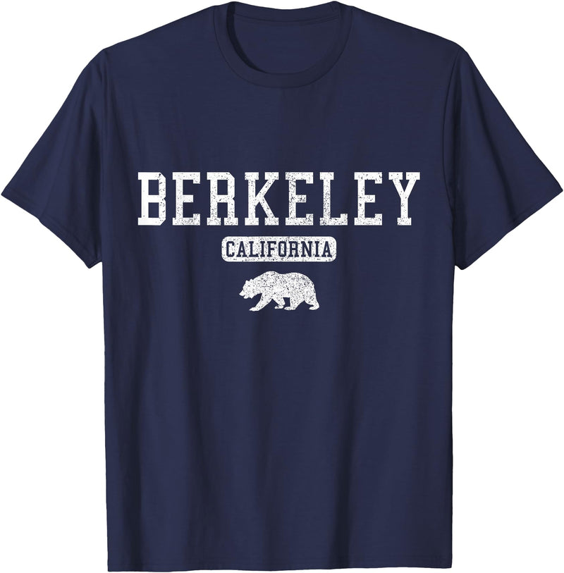 Berkeley California - Apparel & Gifts Berkeley California Bear Pride Vintage T-Shirt - Navy Blue