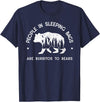 IN NATURE DESIGN CO. PEOPLE IN SLEEPING BAGS ARE BURRITOS TO BEARS T-Shirt - Navy Blue