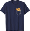Cute Maine Coon Cat Mom Gifts T Shirts & Hoodies Funny Mens Womens Pocket Orange Maine Coon Cat Lover Owner T-Shirt - Navy