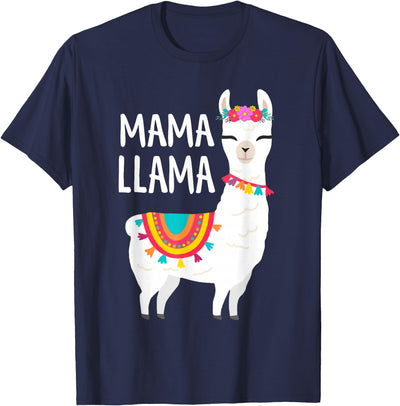 Birthday Llama Shirts Gift Mama Llama Funny Mother's Day Shirt Women Mom Birthday T-Shirt