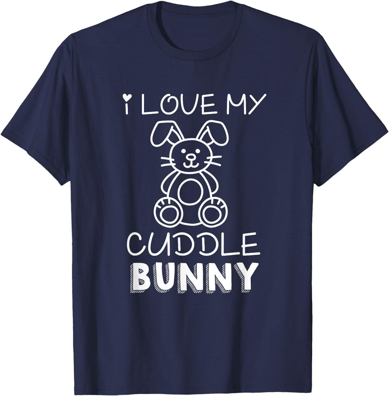 Rabbit Cuddle Bunny T-Shirt in Navy Blue