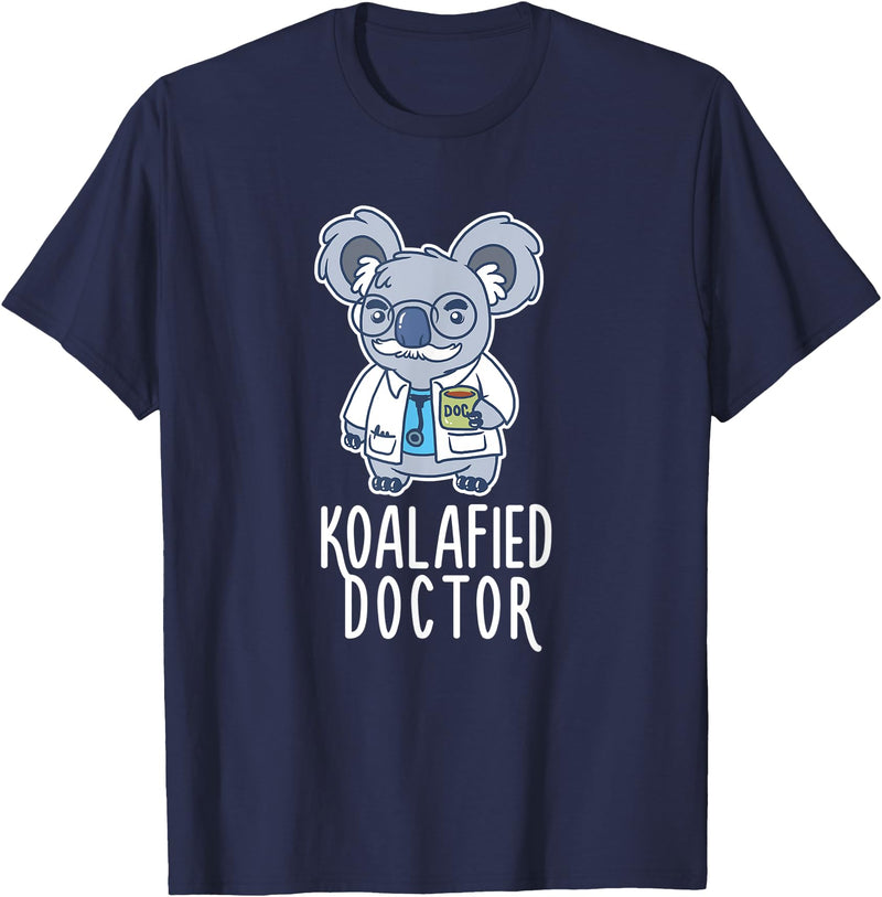 Koalafied Doctor Apparel Koalafied Doctor Koala Bear Animal Lover Nurse T-Shirt - Navy Blue