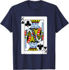 Card Deck Costume Shirt Co King of Clubs Playing Card T-Shirt Poker Player Costume T-Shirt - Navy Blue