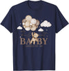 Cute Bearly Wait Baby Shower Bear Matching Family Abuelo We Can Bearly Wait Baby Shower Bear Family Matching T-Shirt - Navy Blue
