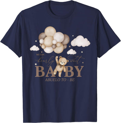 Abuelo We Can Bearly Wait Baby Shower Bear Family Matching T-Shirt