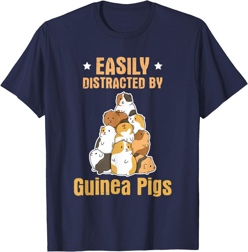 Fluff Lover Quote Guinea Pig Quote for a Guinea Lover T-Shirt - Navy Blue