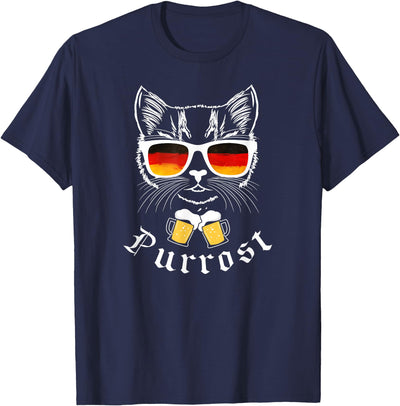 Purrost Prost Cat Co Oktoberfest Funny Prost Pun Purrost Cat T-Shirt