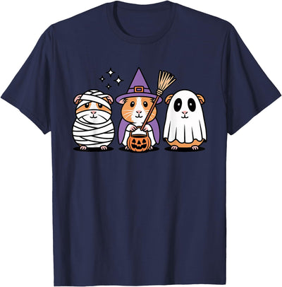 Cute Guinea Pig Halloween Witch Mummy Ghost T-Shirt