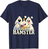 Funny Joke Silly Hamster Brain Rot Meme T-Shirt - Navy Blue