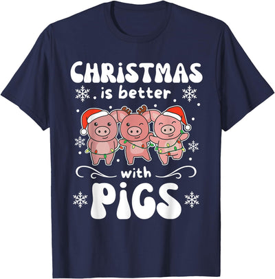 Christmas Is Better With A Pig Sweet Pig T-Shirt