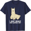 Llama Gifts For Llama Lovers Llama Lover I Just Really Like Llamas, OK Funny Llama T-Shirt - Navy Blue