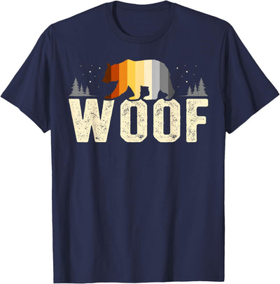 Woof Bears Pride Nature Gay Men LGBT Flag T-Shirt