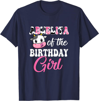 Vintage Retro Birthday Abuelita of the Birthday Girl Farm T-Shirt