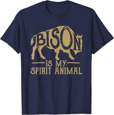 Cow Bison Is My Spirit Animal Buffalo American T-Shirt