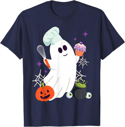 School Lunch Lady Cafeteria Crew HS0 Lunch Lady Halloween Ghost Lunch Lady Halloween T-Shirt