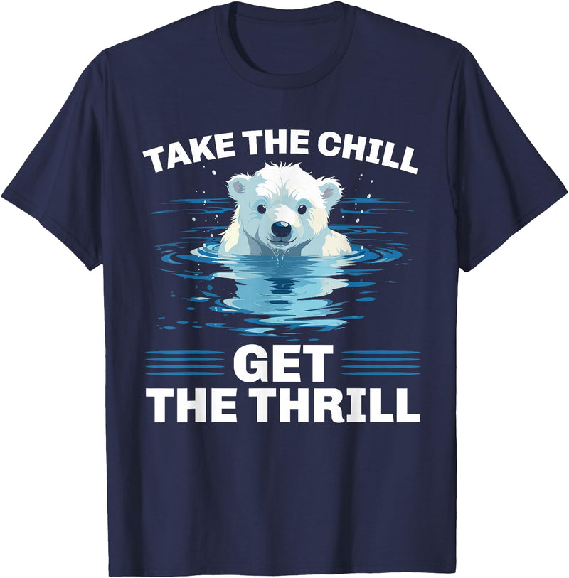 Polar Bear Plunge SteMi Apparel Polar Bear Plunge Icy Water Polar Plunge T-Shirt - Navy Blue