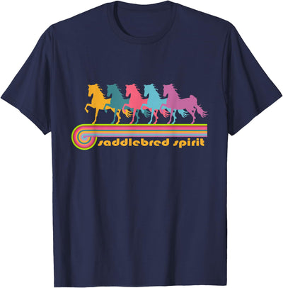 Saddlebred Spirit | NickerStickers Retro Saddlebred Horses T-Shirt