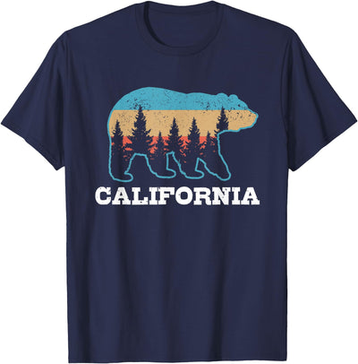 Vintage California Retro Bear Grizzly Nature Souvenir T-Shirt