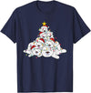 Funny Animals For The Holidays Polar Bear Christmas Tree Funny Animal Christmas Polar Bears T-Shirt - Navy Blue
