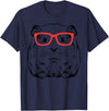 Guinea Pig Shirts For Men Women Kids Gift Guinea Pig Glasses Cute Hispter Cavy Nerd Pet Women Men Kids T-Shirt - Navy Blue