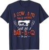 Cow Pig Chicken - Master Griller - DressedForDuty A Cow, a Pig and a Chicken Barbecue BBQ Master Griller Chef T-Shirt - Navy Blue