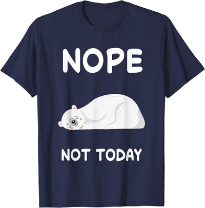 Nope Polar Bear Bears Nap Sleeping Pajama Nightgown T-Shirt