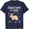 Anatomy of Bunny - Rabbit Lover Zookeeper Farmer Mammals T-Shirt in Navy Blue