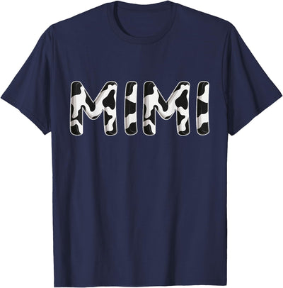 Cow Mimi Birthday Family Matching Mothers Day Boy Girl Farm T-Shirt