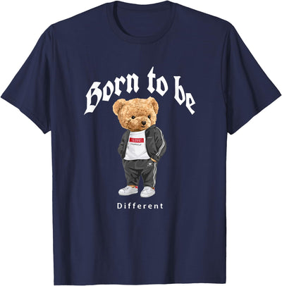 Born To Be Different, Cool Teddy Bear Quotes Graphic Designs T-Shirt