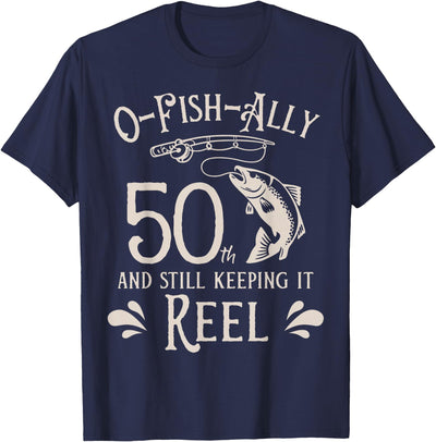 O-Fish-Ally 50th Fishing Birthday T-Shirt