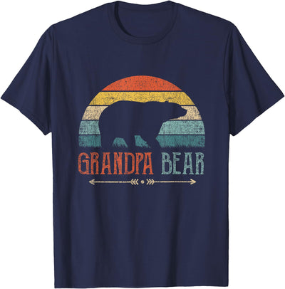 Grandpa Bear Vintage Retro Granddad Outfit Grandfather T-Shirt