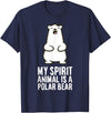 Cute Polar Bear Gifts And Tees My Spirit Animal is A Polar Bear T-Shirt - Navy Blue
