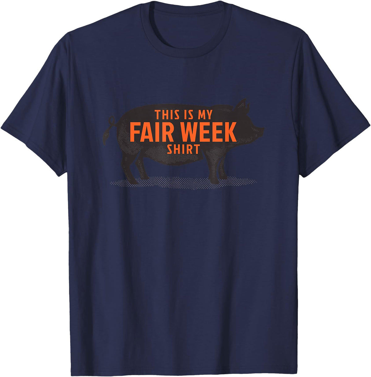 County Fair and Livestock Apparel Co. Das ist mein Fair Week Shirt State and County Animal Hog Pig T-Shirt - Navy Blue