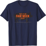 County Fair and Livestock Apparel Co. Das ist mein Fair Week Shirt State and County Animal Hog Pig T-Shirt - Navy Blue
